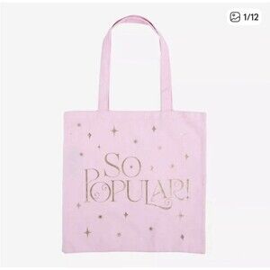 Bioworld Universal Wicked x Target Pink & Metallic Gold So Popular! Tote Bag GUC